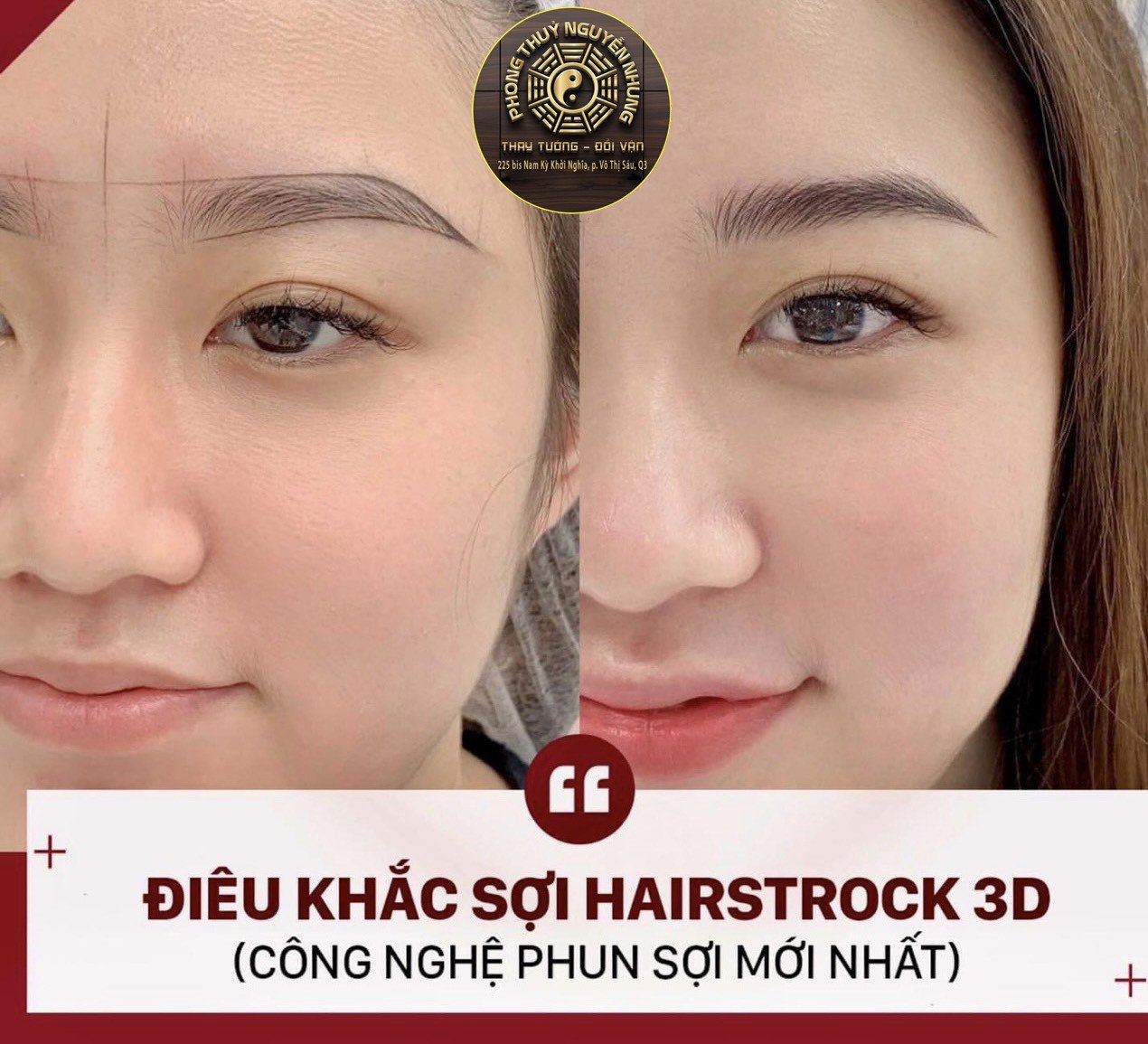 Điêu Khắc Sợi Hairstrock 3D - Công Nghệ Phun Sợi Mới Nhất - Chân Mày Phong Thủy Nguyễn Nhung